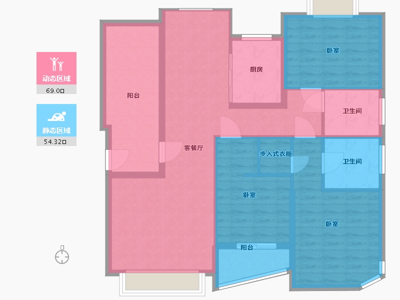 浙江省-温州市-嘉乐嘉华国际-111.00-户型库-动静分区