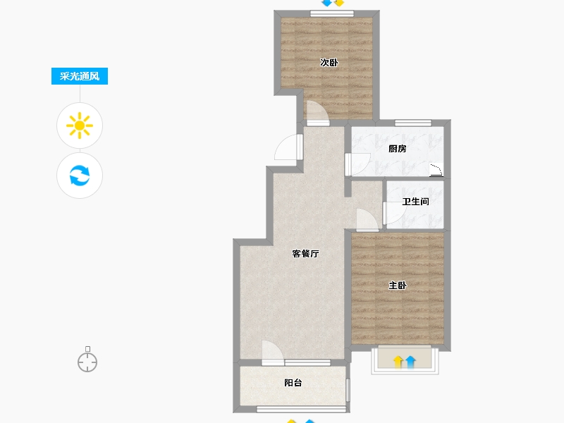 河北省-保定市-涿州铂悦山-69.00-户型库-采光通风