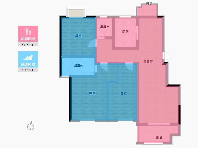 安徽省-淮南市-中铁南山院-92.99-户型库-动静分区