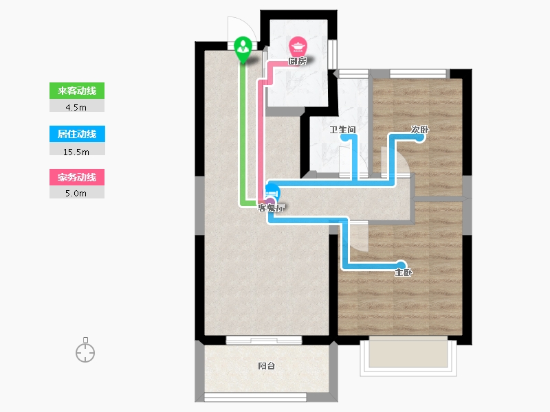 浙江省-温州市-融创翡翠海岸城-54.32-户型库-动静线