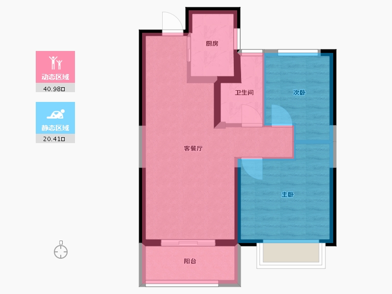 浙江省-温州市-融创翡翠海岸城-54.32-户型库-动静分区