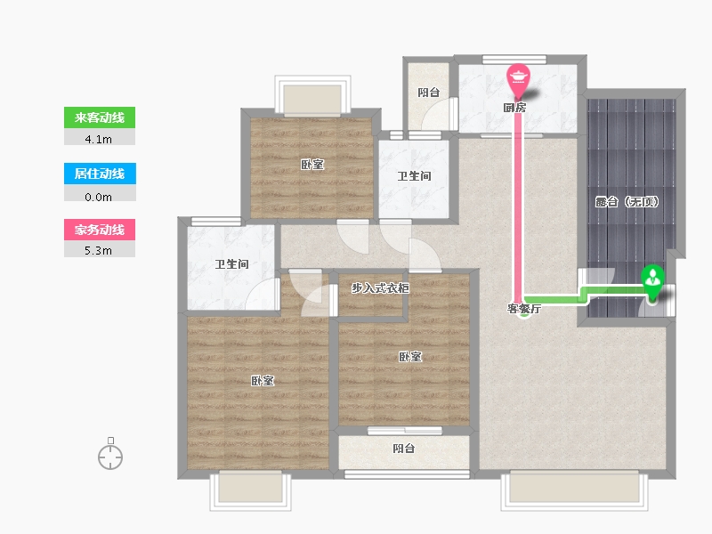 浙江省-温州市-嘉乐嘉华国际-110.00-户型库-动静线