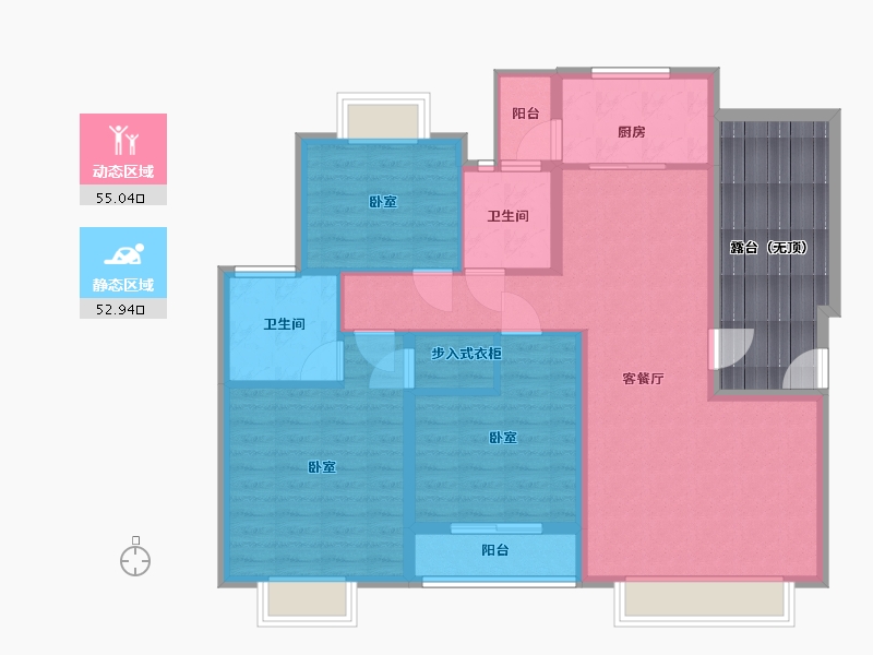 浙江省-温州市-嘉乐嘉华国际-110.00-户型库-动静分区