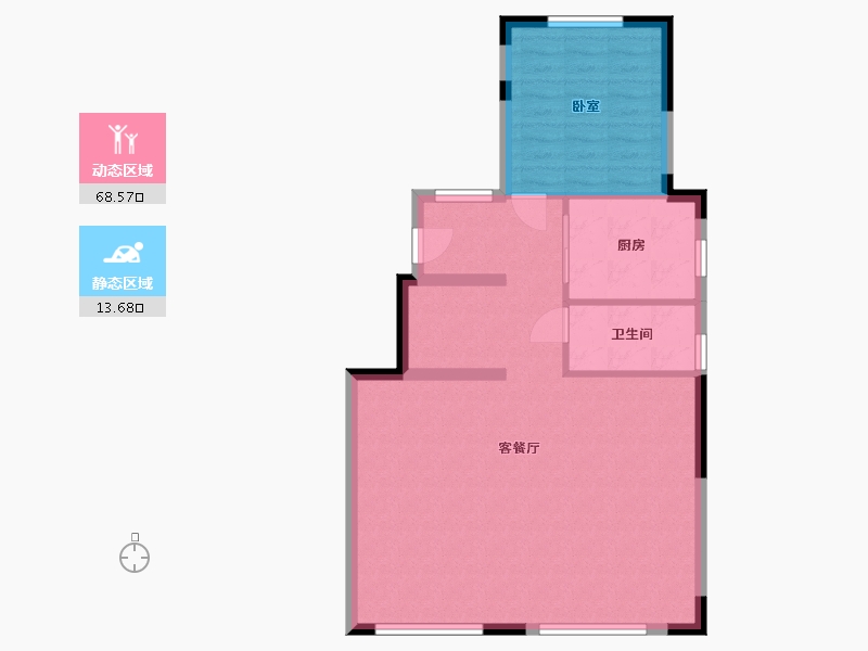 浙江省-宁波市-融创涌宁府-75.33-户型库-动静分区