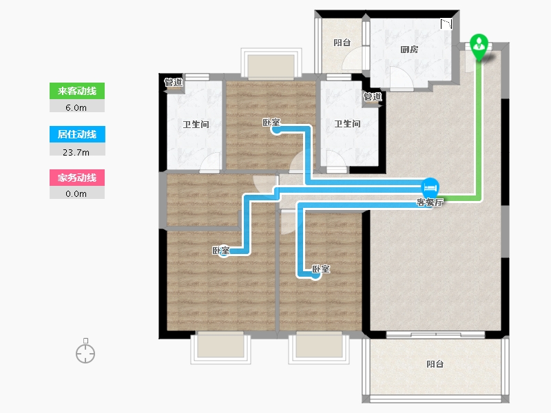 安徽省-淮南市-淮南恒大御府-103.49-户型库-动静线