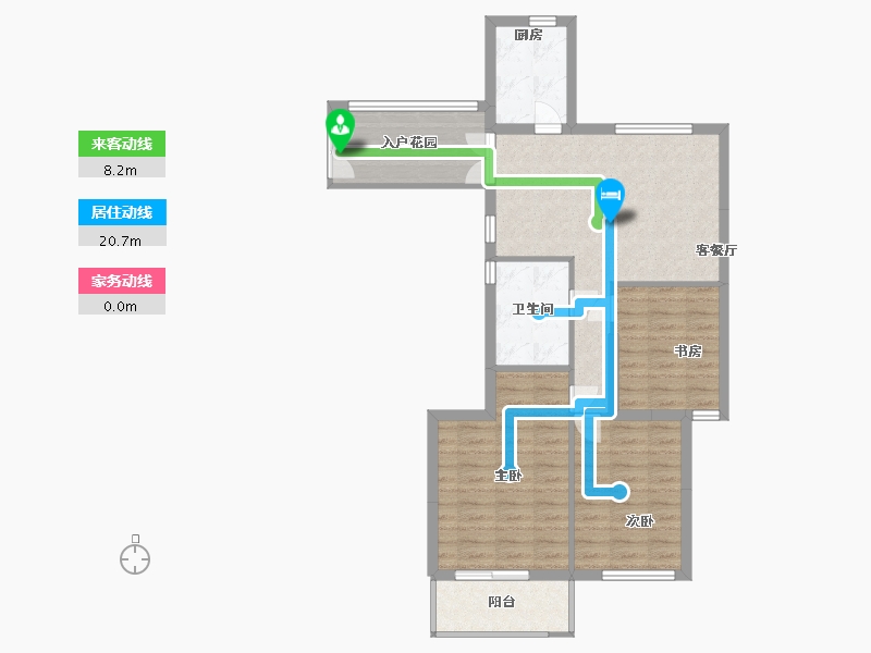 江苏省-盐城市-明新半岛花园-77.00-户型库-动静线