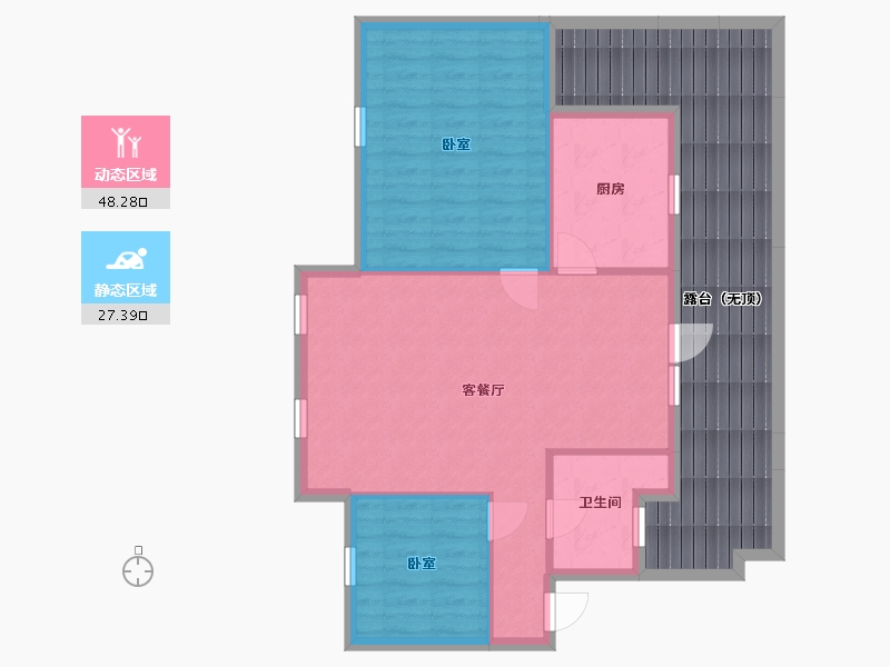 宁夏回族自治区-银川市-托斯卡纳-94.09-户型库-动静分区