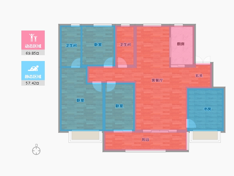 江苏省-苏州市-唐宁府-114.01-户型库-动静分区