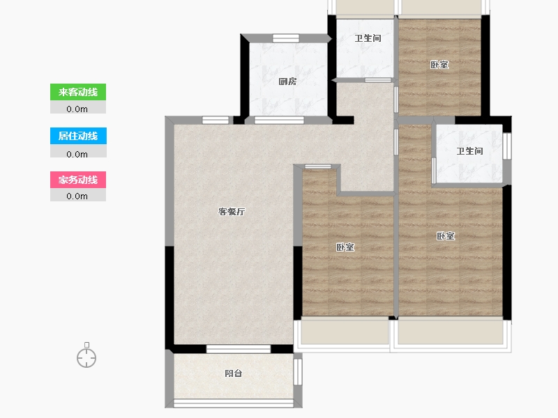 江苏省-苏州市-湖西上辰-80.00-户型库-动静线