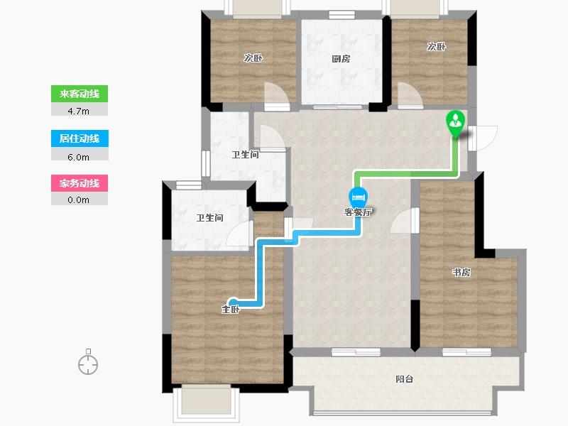 江苏省-南通市-阳光城大唐·文澜府-84.00-户型库-动静线