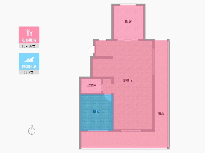 浙江省-宁波市-融创涌宁府-106.76-户型库-动静分区