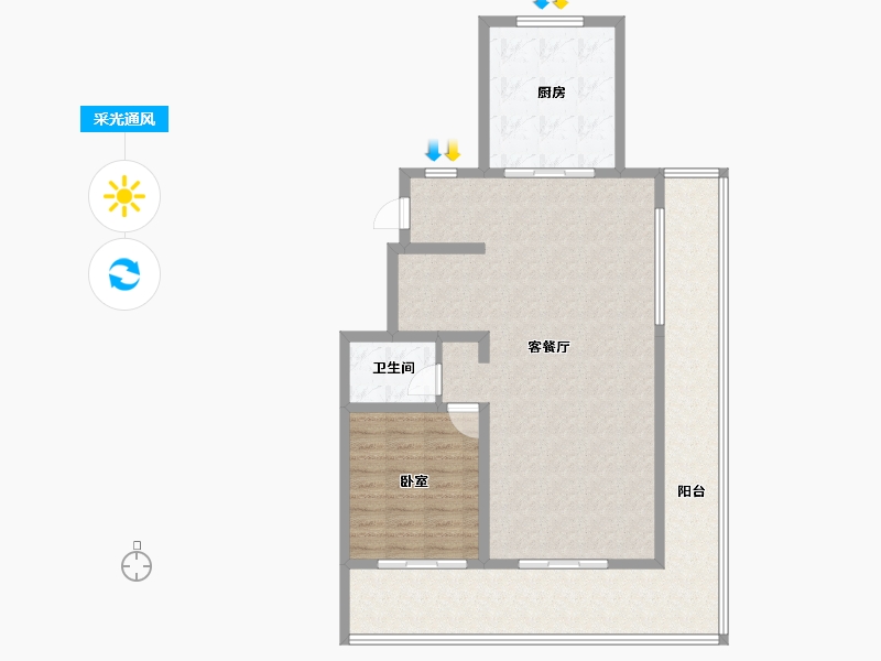 浙江省-宁波市-融创涌宁府-106.76-户型库-采光通风