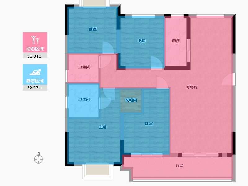 浙江省-温州市-温州宝龙广场-102.84-户型库-动静分区