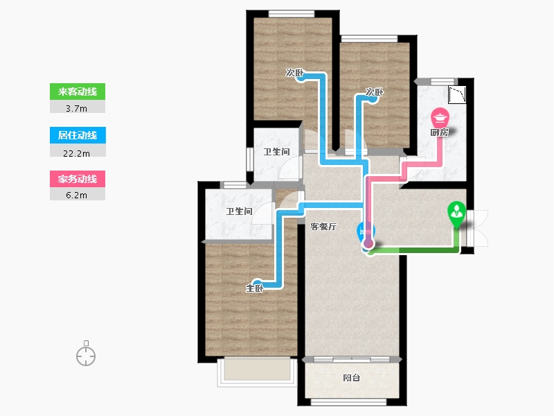 甘肃省-兰州市-轨道城市曙光-80.88-户型库-动静线