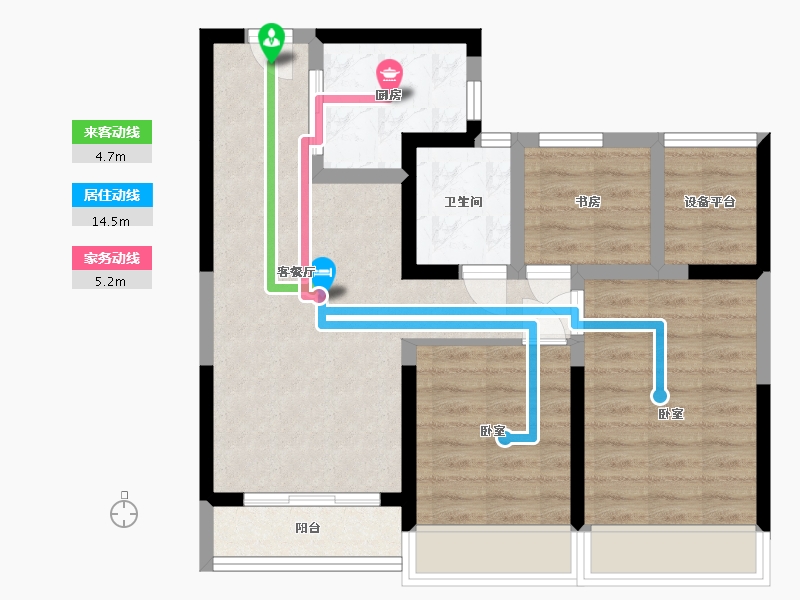 浙江省-湖州市-湖州府-69.94-户型库-动静线