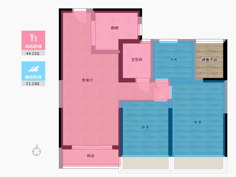 浙江省-湖州市-湖州府-69.94-户型库-动静分区