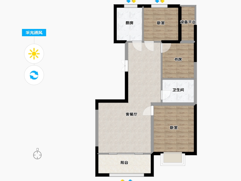 宁夏回族自治区-银川市-北塔书院-78.44-户型库-采光通风