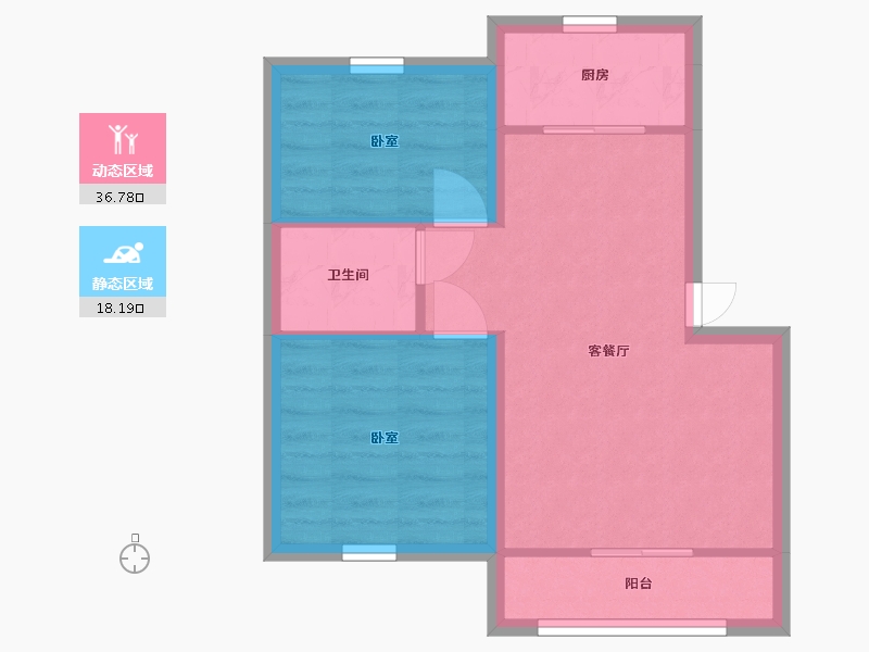 宁夏回族自治区-银川市-托斯卡纳-48.91-户型库-动静分区