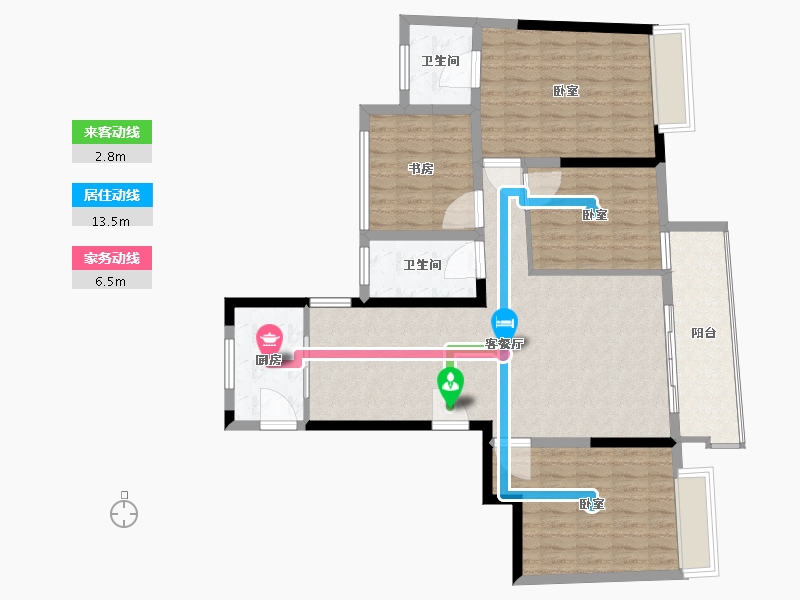 浙江省-温州市-银和中央公园-112.01-户型库-动静线