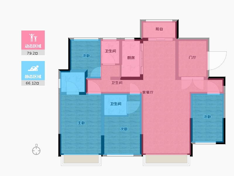 甘肃省-天水市-惠风玺院-130.18-户型库-动静分区