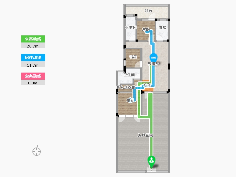 江苏省-苏州市-绿城晓荷江南-104.00-户型库-动静线