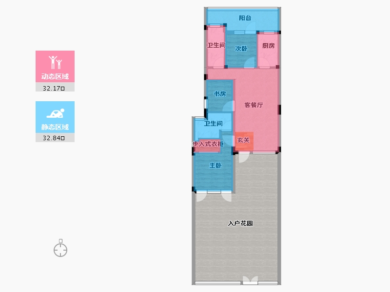 江苏省-苏州市-绿城晓荷江南-104.00-户型库-动静分区