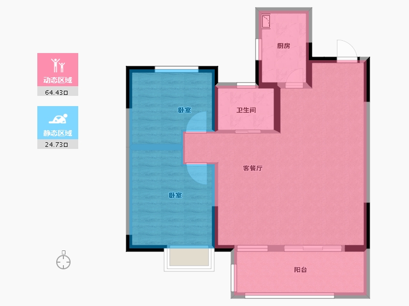 安徽省-合肥市-光明府-80.00-户型库-动静分区