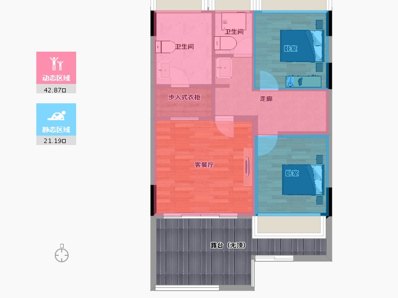 安徽省-马鞍山市-碧桂园含城世家-74.15-户型库-动静分区