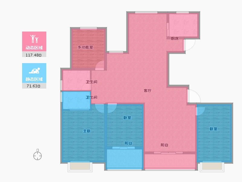 安徽省-马鞍山市-圳秀金湖湾B区-173.01-户型库-动静分区