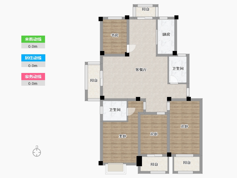 江苏省-淮安市-梧桐公馆-114.50-户型库-动静线