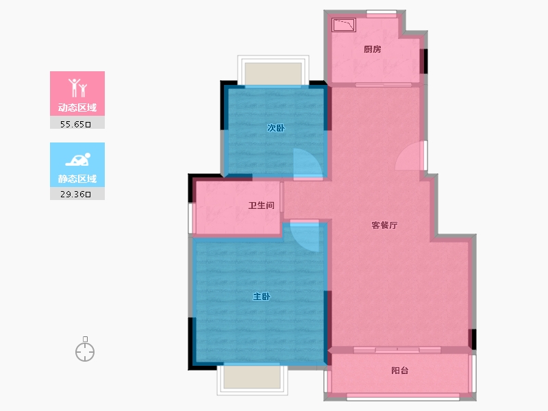 江苏省-淮安市-欣园小区-76.01-户型库-动静分区