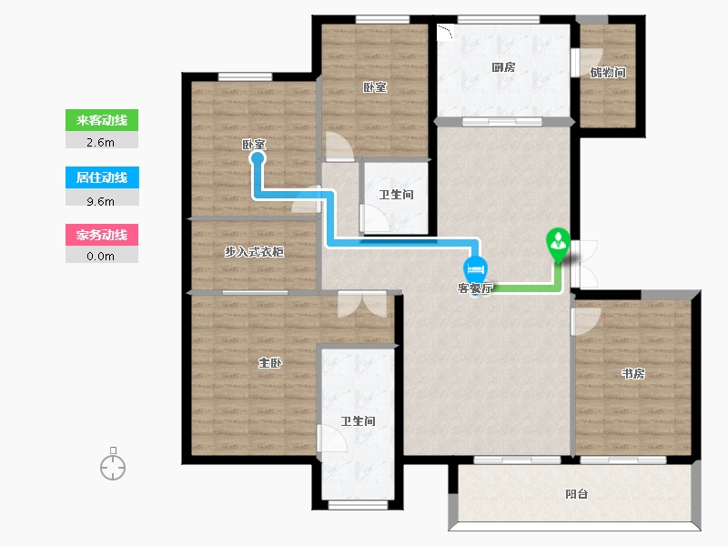 陕西省-西安市-中国铁建万科翡翠国际-144.00-户型库-动静线