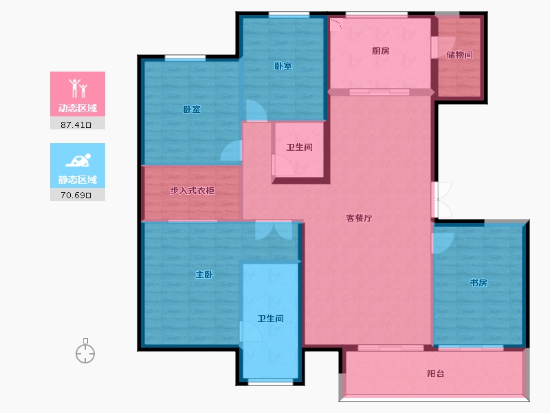 陕西省-西安市-中国铁建万科翡翠国际-144.00-户型库-动静分区