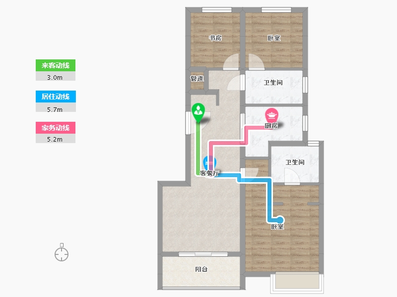 浙江省-湖州市-富力城·御西湖-80.54-户型库-动静线