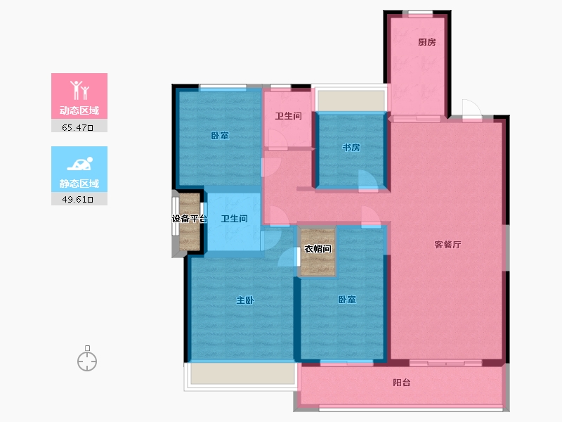 浙江省-温州市-凯迪融创新鹿园-105.99-户型库-动静分区