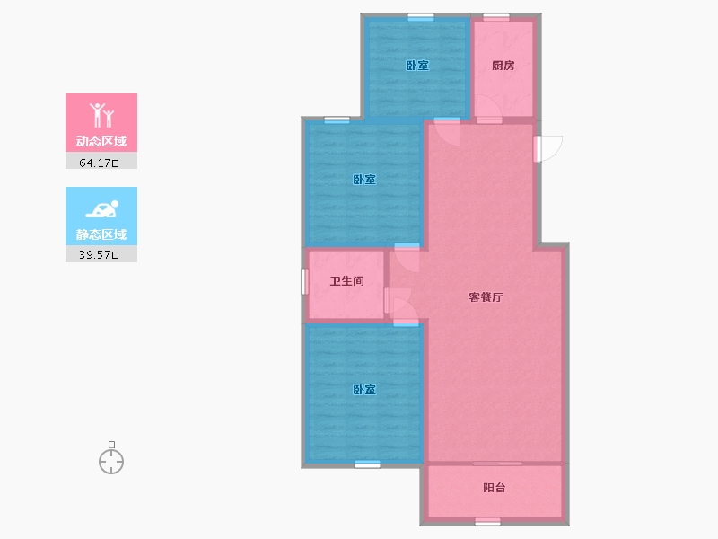 宁夏回族自治区-银川市-国金名城-93.23-户型库-动静分区