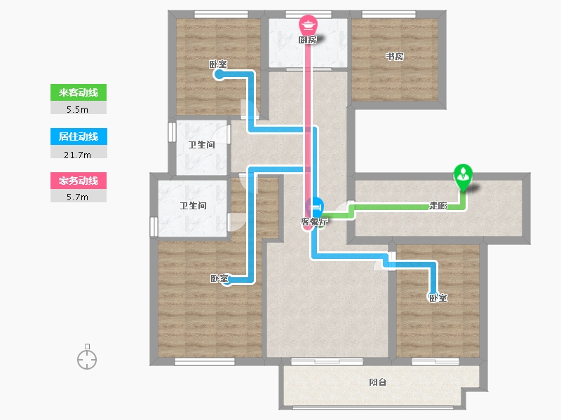 浙江省-温州市-万郡陶山府-98.00-户型库-动静线