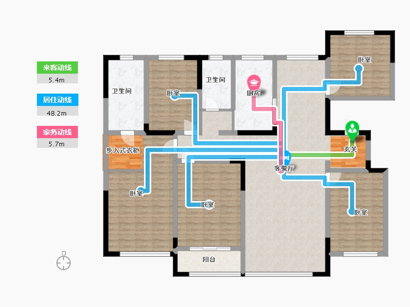 宁夏回族自治区-银川市-中房玺云台-166.00-户型库-动静线