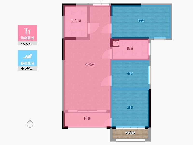 甘肃省-天水市-宏飞·翰林名苑-93.88-户型库-动静分区