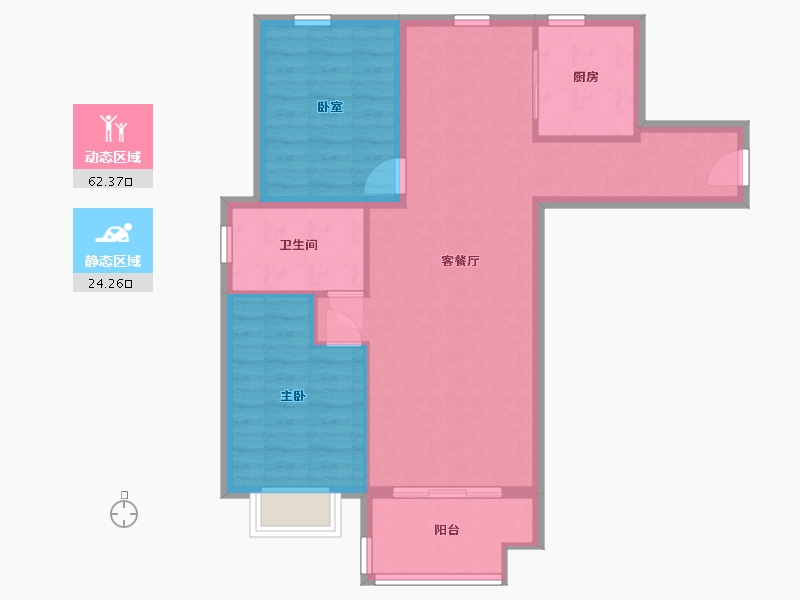 江苏省-苏州市-悦棠湾花苑-78.23-户型库-动静分区