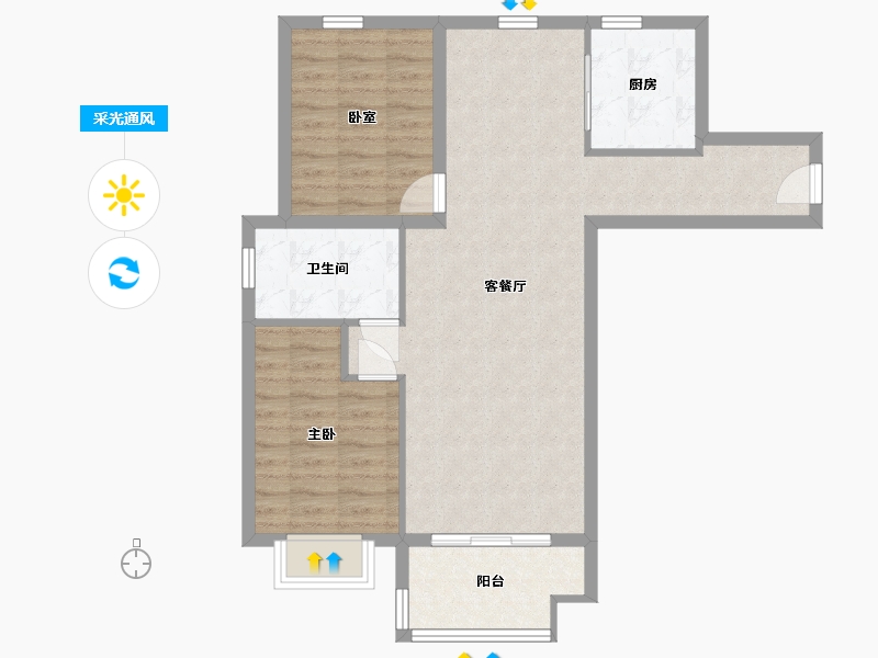 江苏省-苏州市-悦棠湾花苑-78.23-户型库-采光通风