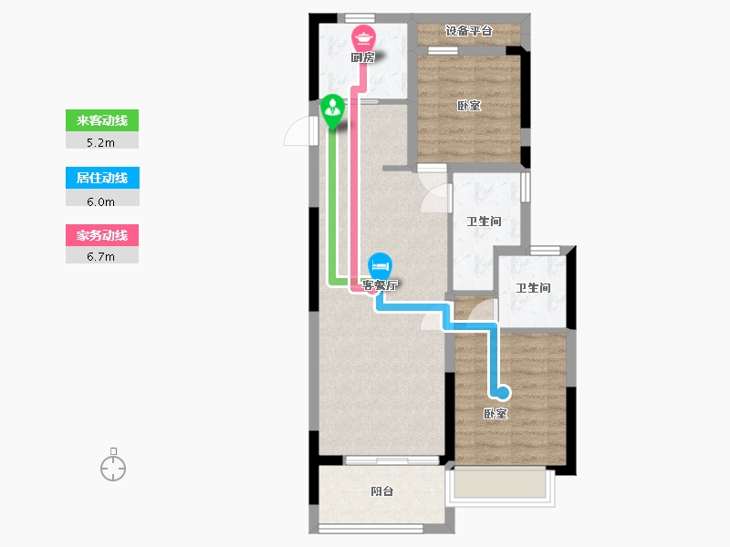 浙江省-杭州市-绿城盐官理想水镇-70.51-户型库-动静线