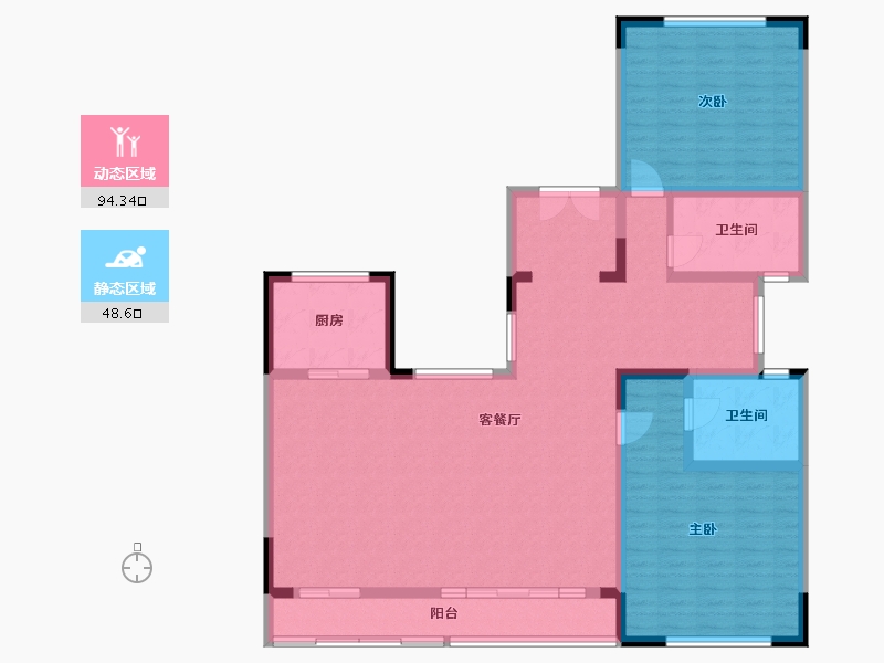 云南省-保山市-恒益·高黎贡·江山小院-130.00-户型库-动静分区