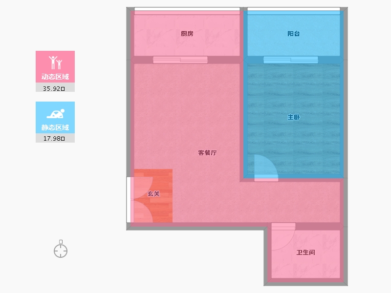 陕西省-咸阳市-泾泰新居-47.61-户型库-动静分区