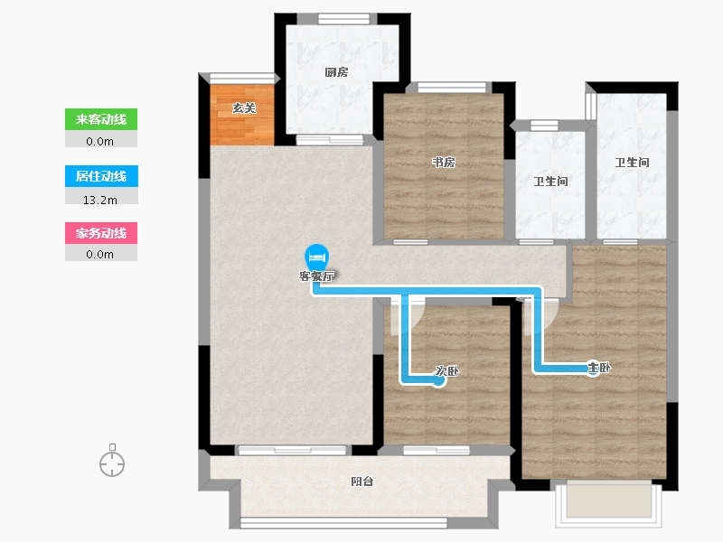 江苏省-苏州市-太湖朗峯-91.89-户型库-动静线