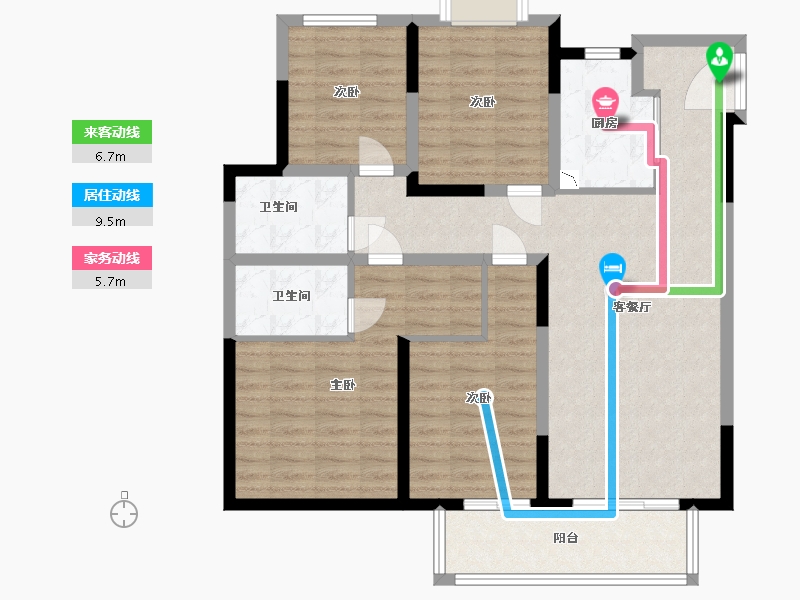 江苏省-盐城市-中梁首府壹号·源著-102.00-户型库-动静线