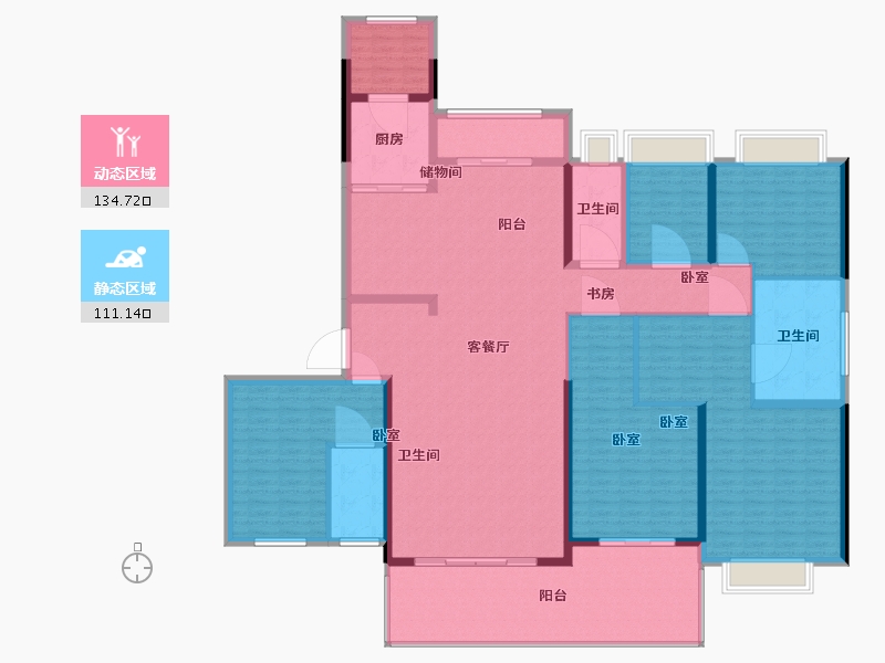 江西省-抚州市-碧桂园临川府-226.00-户型库-动静分区