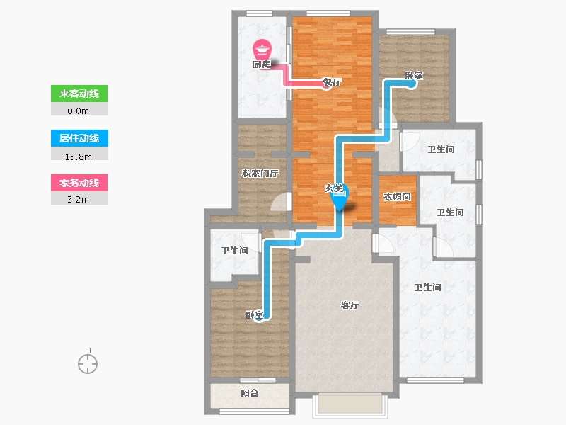 新疆维吾尔自治区-乌鲁木齐市-绿城·百合公寓三期-140.29-户型库-动静线