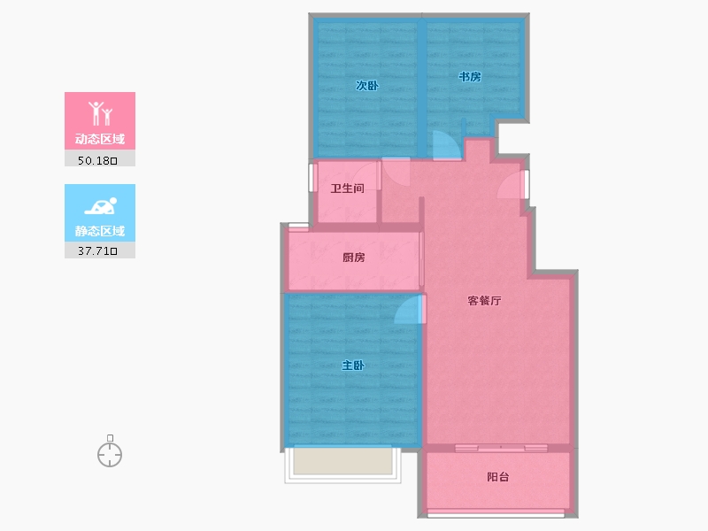 甘肃省-天水市-天水·盛达公馆-78.84-户型库-动静分区