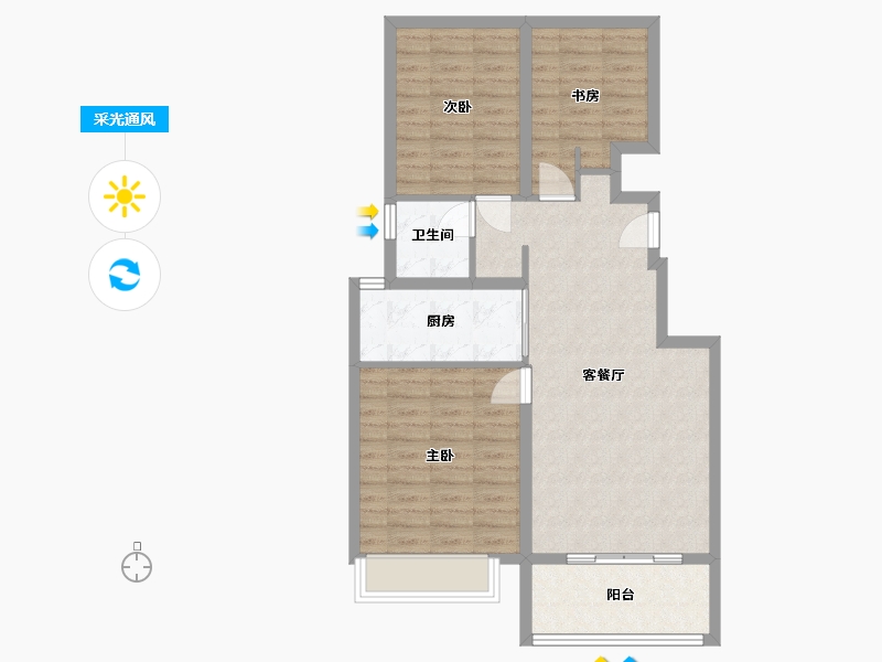 甘肃省-天水市-天水·盛达公馆-78.84-户型库-采光通风